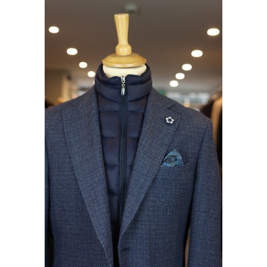Bertoni Navy Westergaard Slim Fit Blazer