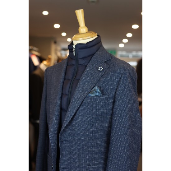 Bertoni Navy Westergaard Slim Fit Blazer