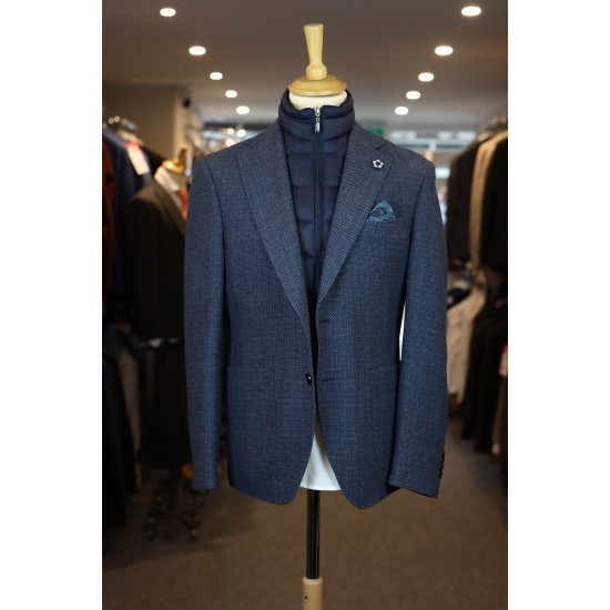 Bertoni Navy Westergaard Slim Fit Blazer