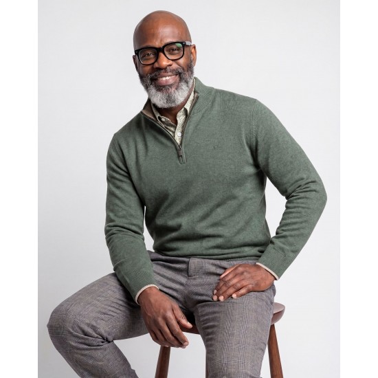 Campbell Duck Green Half Zip Pullover Campbell Duck Green Half Zip Pullover