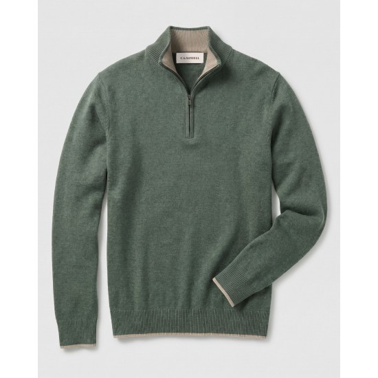 Campbell Duck Green Half Zip Pullover Campbell Duck Green Half Zip Pullover