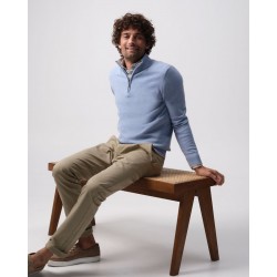 Campbell Light Blue Half Zip Pullover