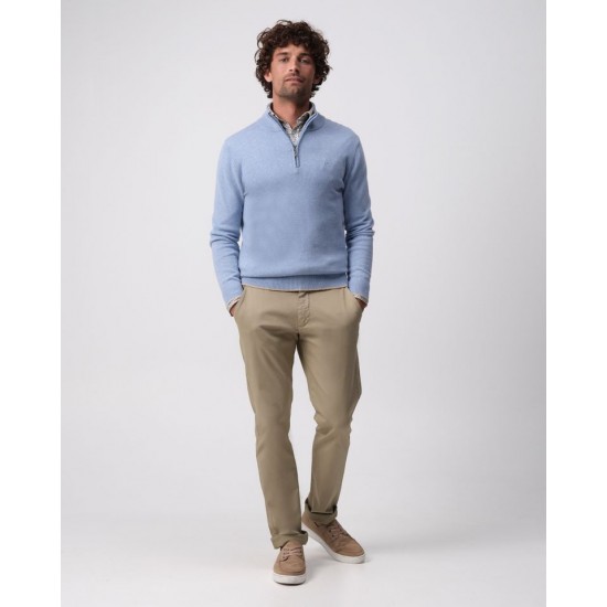 Campbell Light Blue Half Zip Pullover