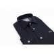Dario Beltran Regular Fit Navy Alforo Shirt in premium navy fabric