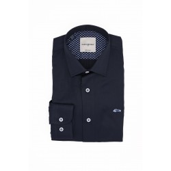 Dario Beltran Regular Fit Navy Alforo Shirt