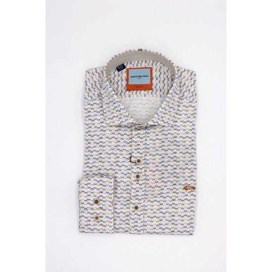 Dario Beltran Slim Fit Multicolour Baelo Shirt
