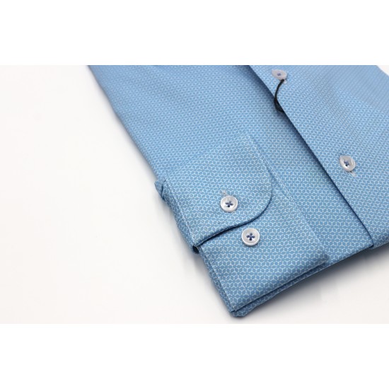 Dario Beltran Regular Fit Badilla Blue Shirt