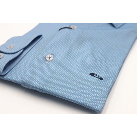 Dario Beltran Regular Fit Badilla Blue Shirt