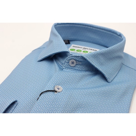 Dario Beltran Regular Fit Badilla Blue Shirt