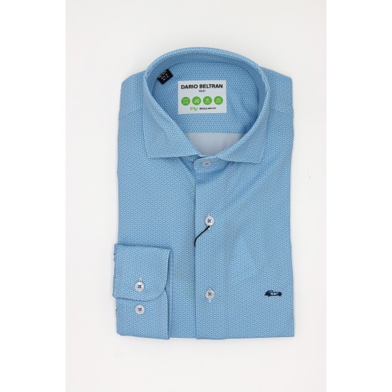Dario Beltran Regular Fit Badilla Blue Shirt