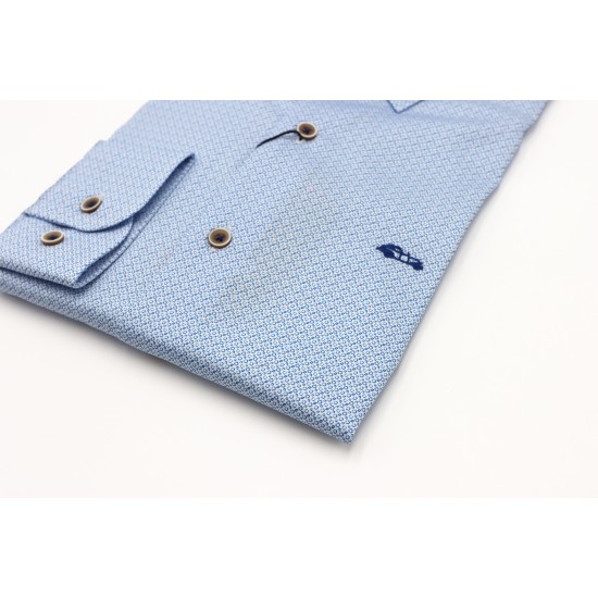Dario Beltran Slim Fit Blue Baelo Shirt