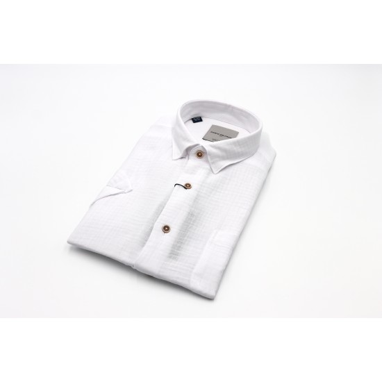 Dario Beltran Regular Fit White Reir Shirt