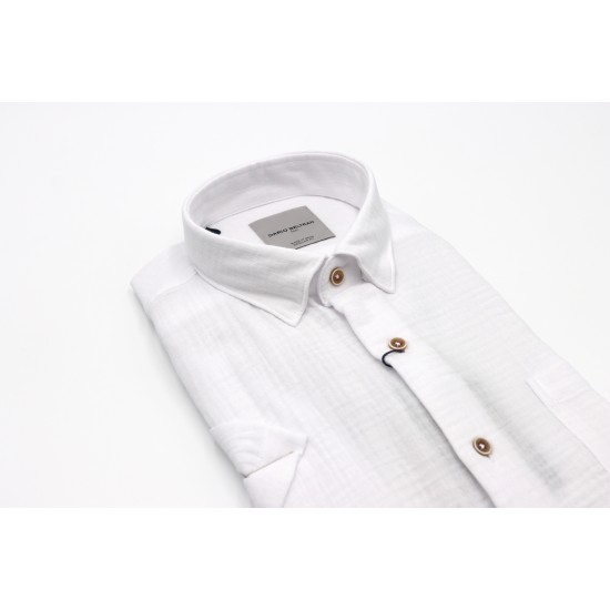 Dario Beltran Regular Fit White Reir Shirt