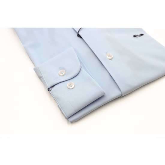 Dario Beltran Slim Fit Blue Amule Shirt