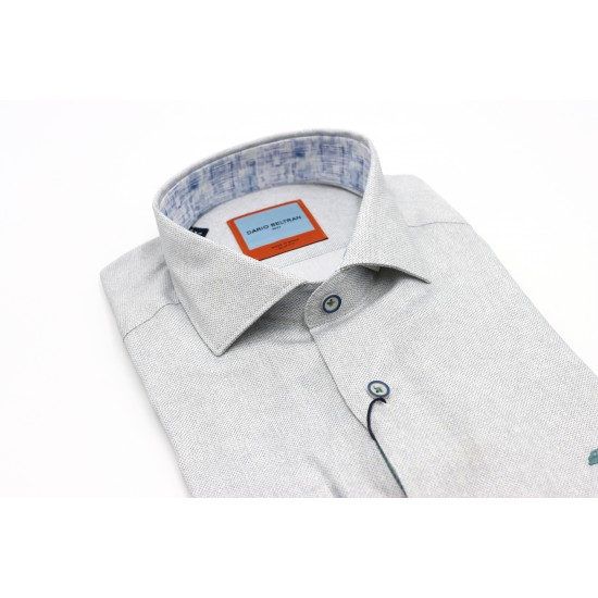 Dario Beltran Slim Fit Blue Apego Shirt