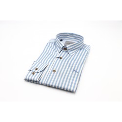 Dario Beltran Slim Fit Blue Pintar Shirt