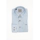 Dario Beltran Slim Fit Blue Pintar Shirt