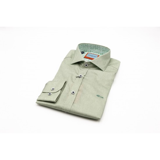 Dario Beltran Slim Fit Green Anima Shirt