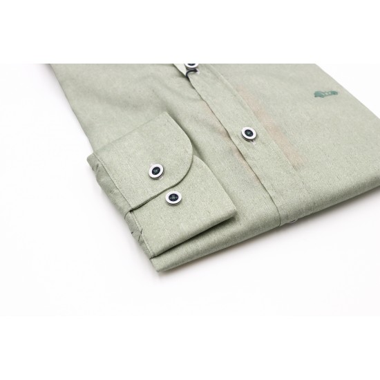 Dario Beltran Slim Fit Green Anima Shirt