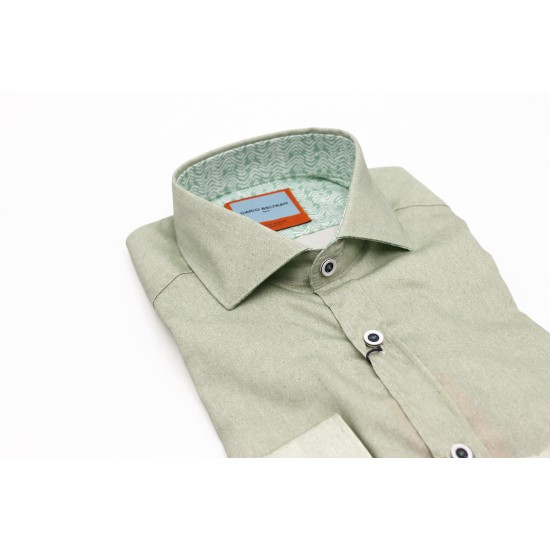Dario Beltran Slim Fit Green Anima Shirt