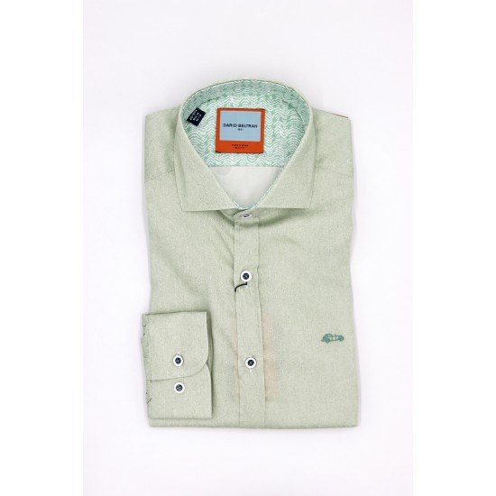 Dario Beltran Slim Fit Green Anima Shirt