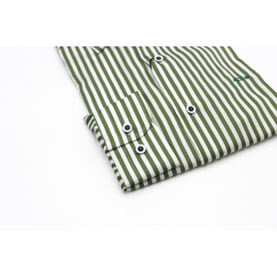 Dario Beltran Slim Fit Green Libel Shirt