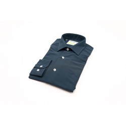 Dario Beltran Slim Fit Navy Anillos Shirt