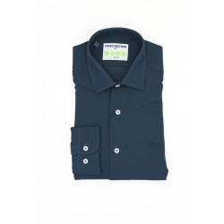 Dario Beltran Slim Fit Navy Anillos Shirt
