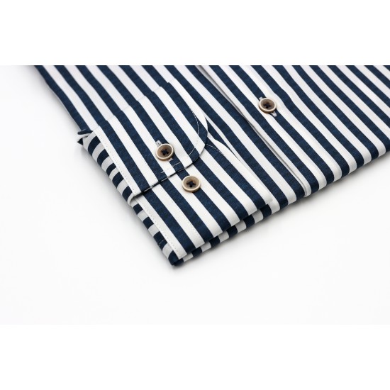 Dario Beltran Slim Fit Navy Pintar Shirt