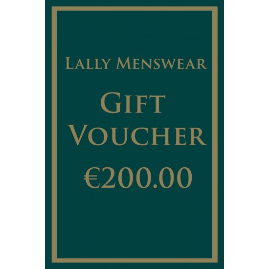 Gift Voucher €200.00 (GV200) by www.lallymenswear.com