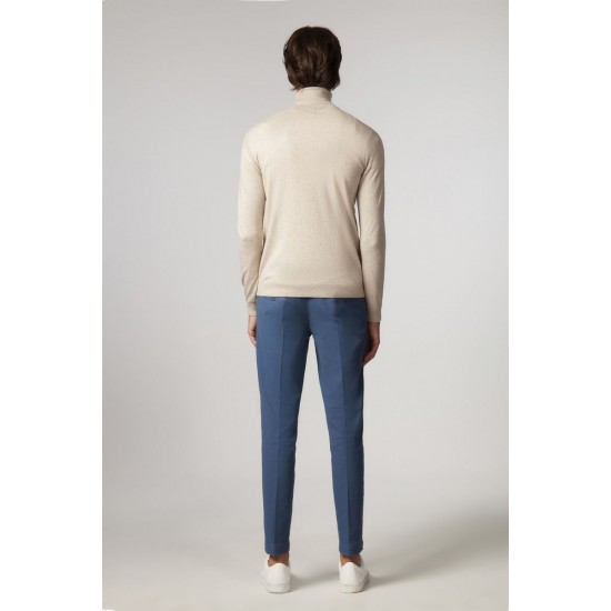 Markup Cashmere and Silk Beige Roll neck