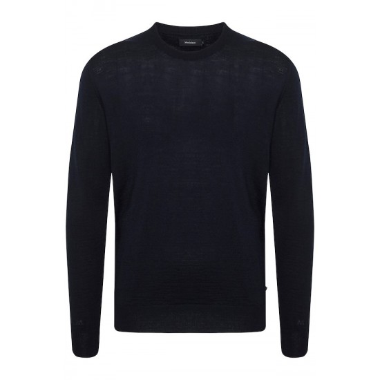 Matinique MAleon Dark Navy Knitted Pullover (30204881 194011) by www.lallymenswear.com