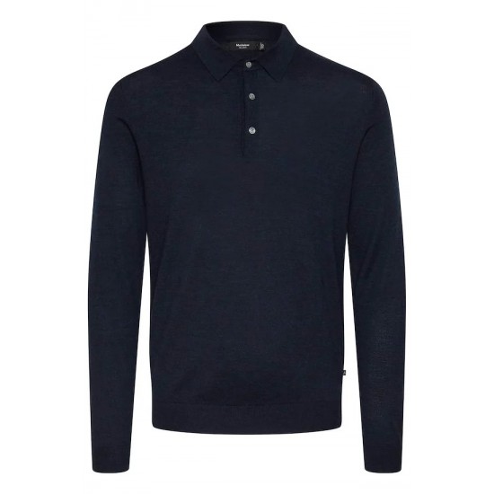 Matinique dark navy melange merino pullover