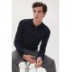 Matinique dark navy melange merino pullover
