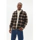 Matinique brown and cream check overshirt