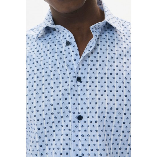 Matinique Dark Navy MAmarc Floral Shirt – 100% Cotton