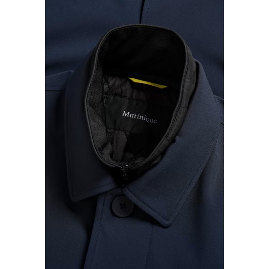 Matinique Dark Navy Philman Overcoat