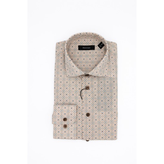 Matinique Tannin MAmarc Shirt – long sleeve regular fit floral cotton men’s shirt