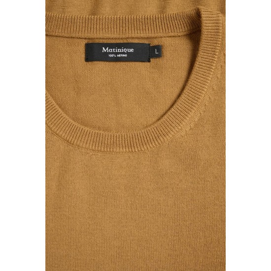 Matinique Yellow Brown Merino Wool Pullover
