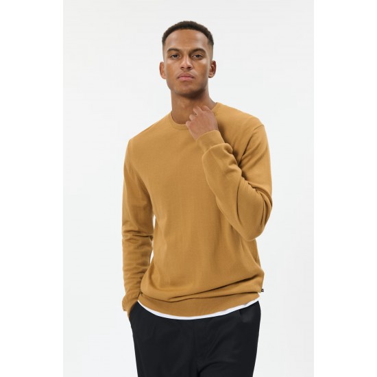 Matinique Yellow Brown Merino Wool Pullover
