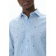 Matinique Blue MAmarc shirt with stripes and floral pattern – 100% cotton