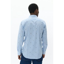 Matinique Blue MAmarc Shirt – Stripes & Floral Pattern Matinique Blue MAmarc Shirt – Stripes & Floral Pattern