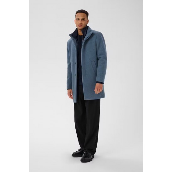 Matinique Dust Blue Harvey Wool Coat Matinique Dust Blue Harvey Wool Coat