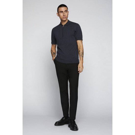 Matinique dark navy melange mapolo knit