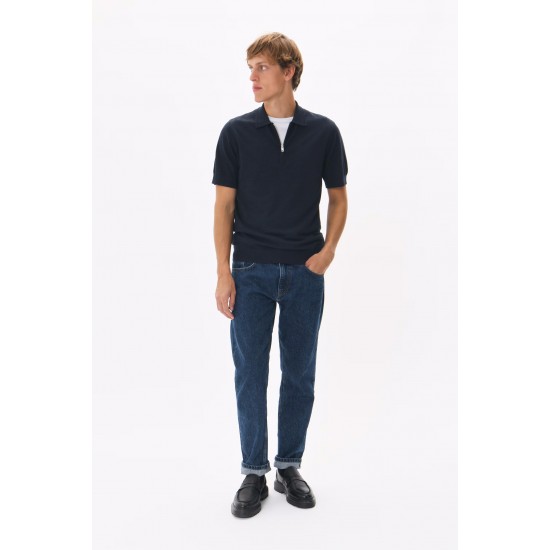 Matinique dark navy melange mapolo knit