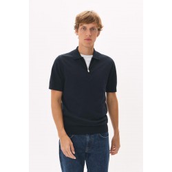 Matinique dark navy melange mapolo knit