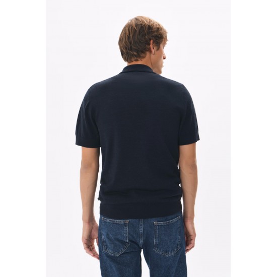 Matinique dark navy melange mapolo knit