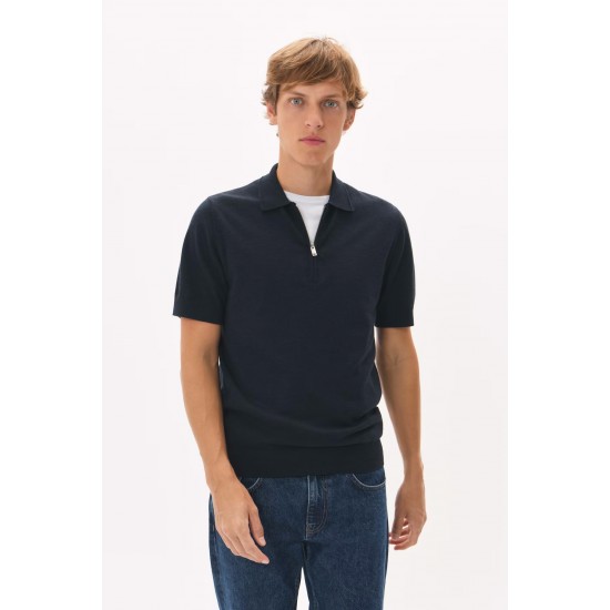 Matinique dark navy melange mapolo knit