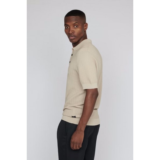 Matinique plaza taupe MApolo knitted heritage polo