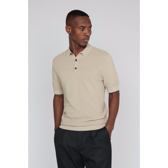 Matinique plaza taupe MApolo knitted heritage polo